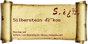 Silberstein Ákos névjegykártya